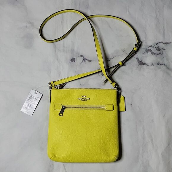 Coach Handbags - Coach Mini Rowan Bright Yellow Purse